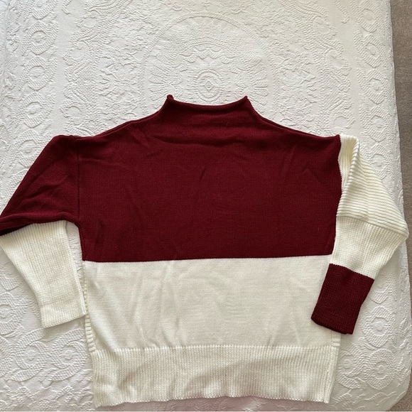 Colorblock Pattern Drop Shoulder Sweater - Picture 6 of 10